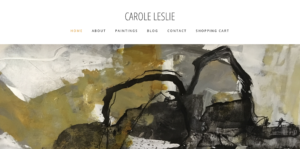 screen shot of Carole Leslie Art Homepage